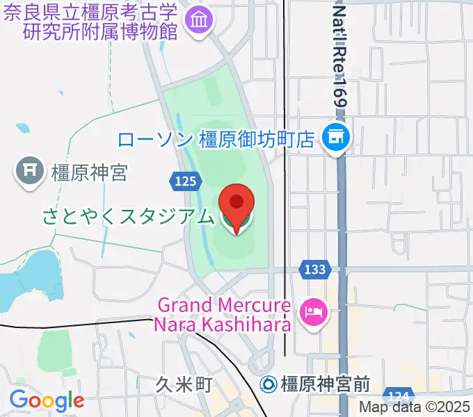 さとやくスタジアムの地図
