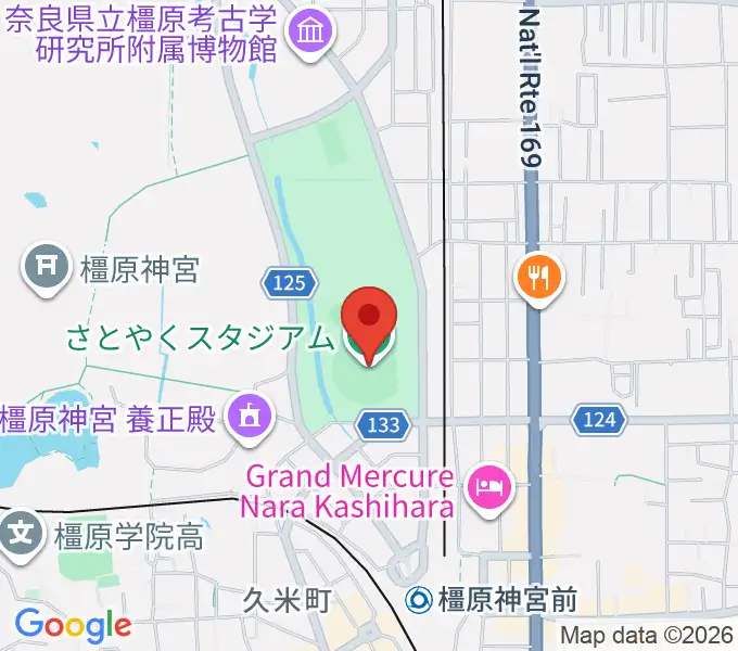 さとやくスタジアムの地図
