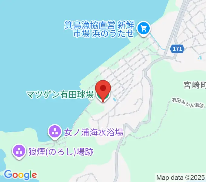 マツゲン有田球場の地図