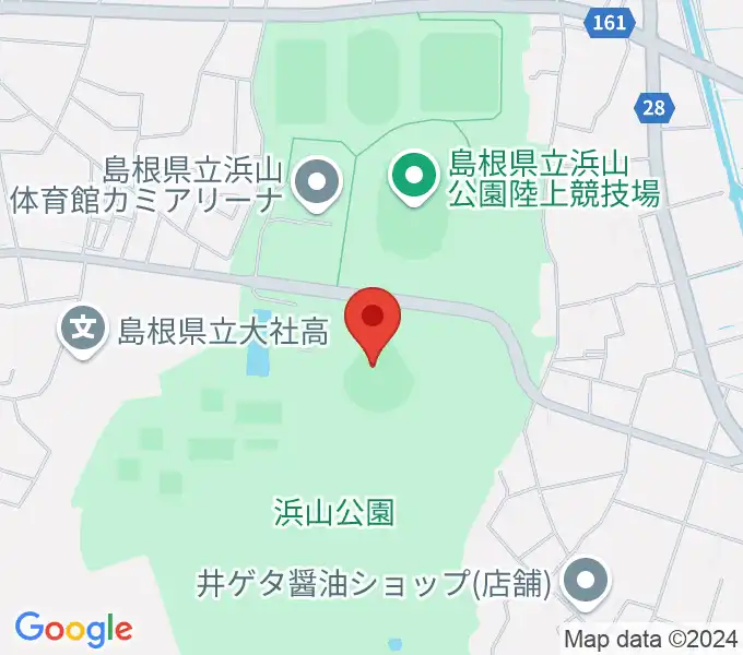 島根県立浜山公園野球場の地図