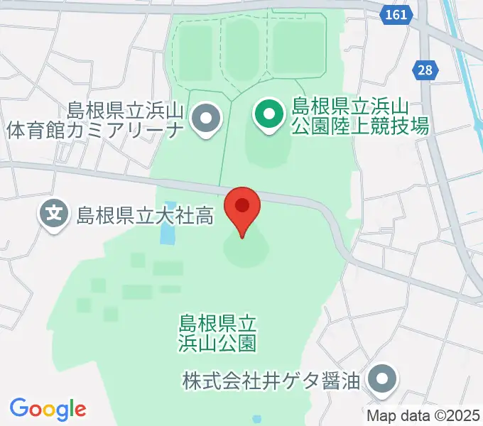 島根県立浜山公園野球場の地図