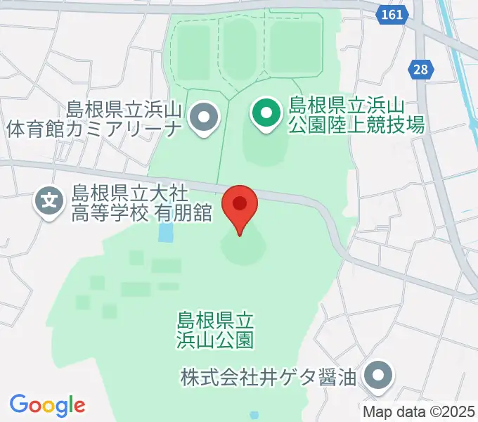 島根県立浜山公園野球場の地図