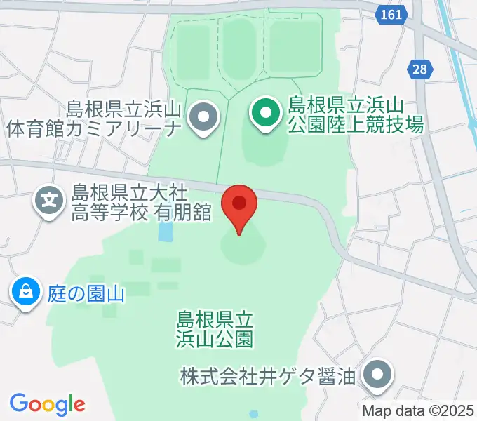 島根県立浜山公園野球場の地図
