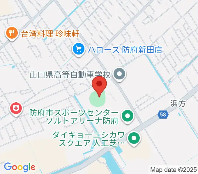 防府市スポーツセンター野球場の地図