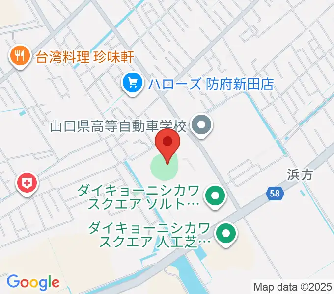 防府市スポーツセンター野球場の地図