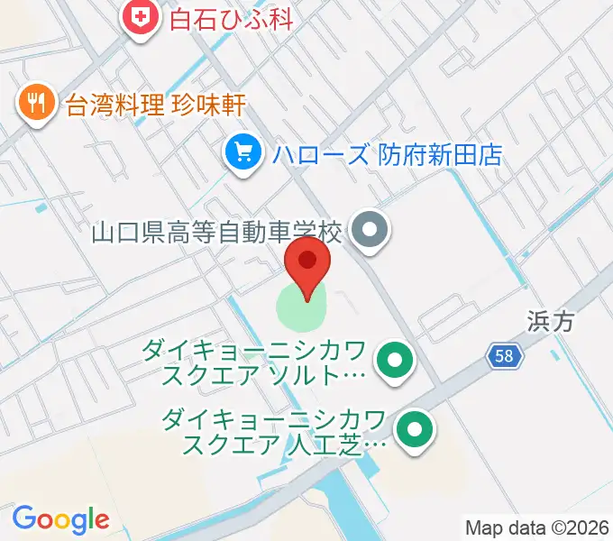 防府市スポーツセンター野球場の地図