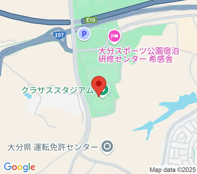 クラサススタジアムの地図