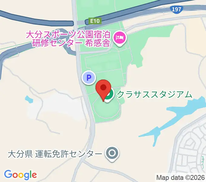 クラサススタジアムの地図