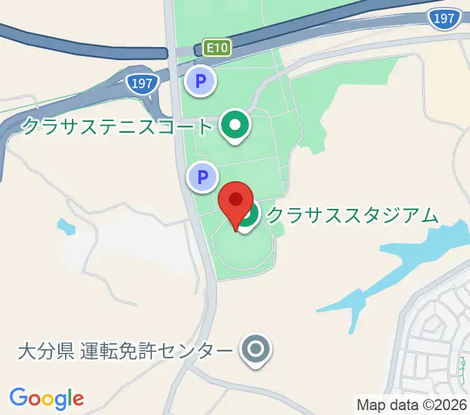クラサススタジアムの地図