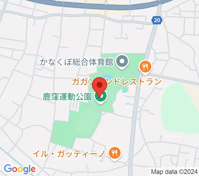 鹿窪運動公園野球場の地図