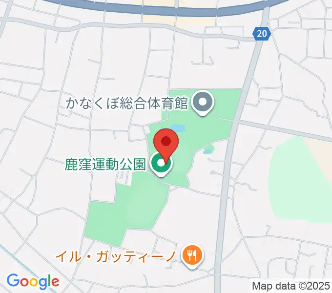 鹿窪運動公園野球場の地図