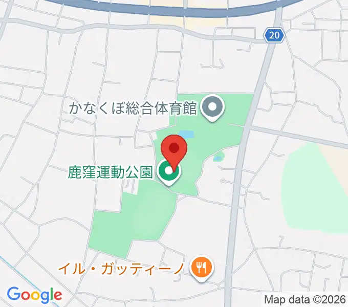 鹿窪運動公園野球場の地図