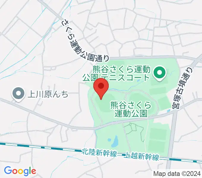 おふろcafe'ハレニワスタジアム熊谷の地図