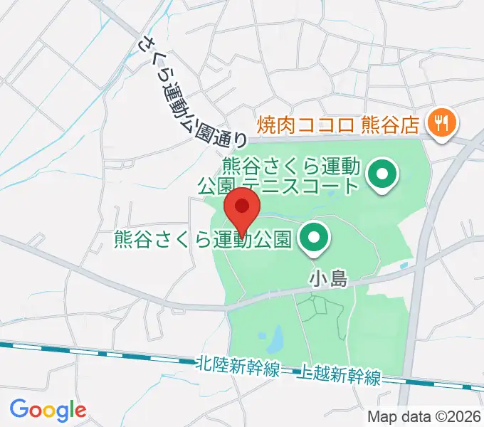 おふろcafe'ハレニワスタジアム熊谷の地図