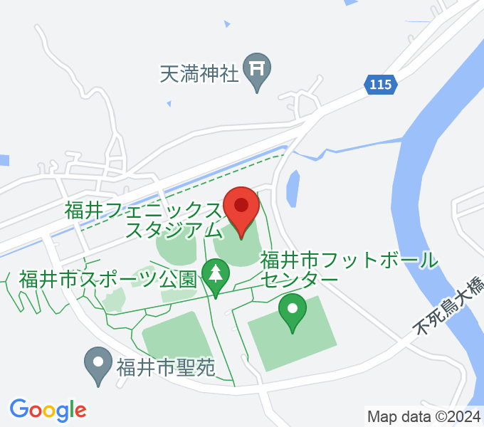 福井フェニックススタジアムの場所