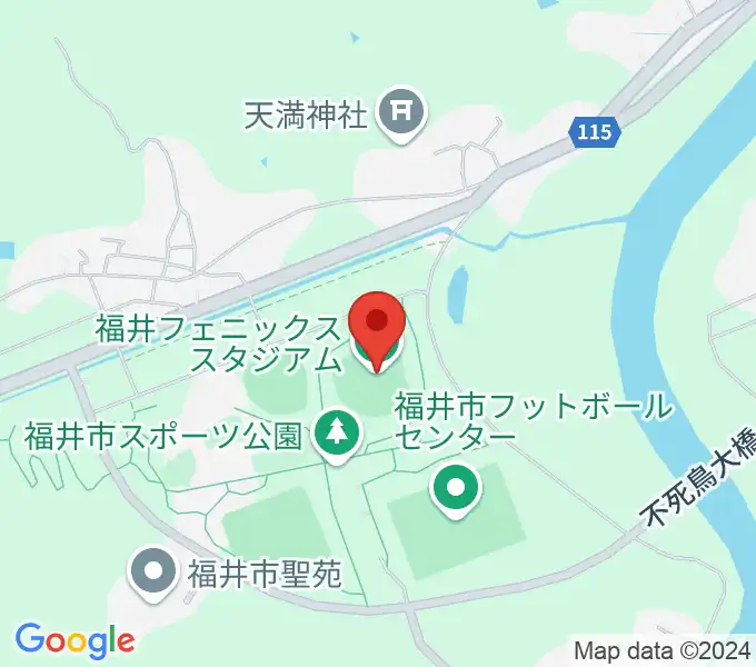 福井フェニックススタジアムの地図