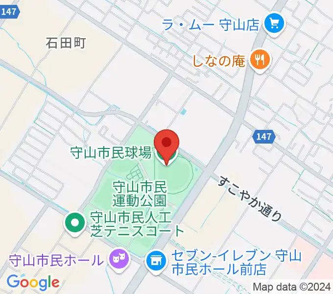 守山市民球場の地図