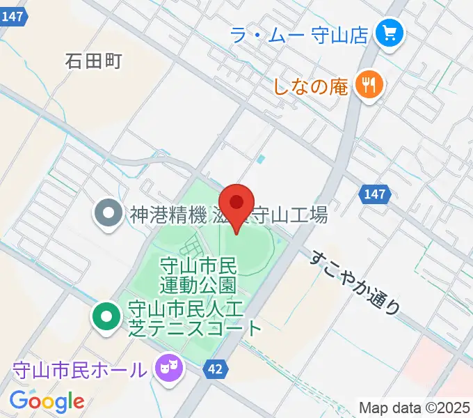 守山市民球場の地図
