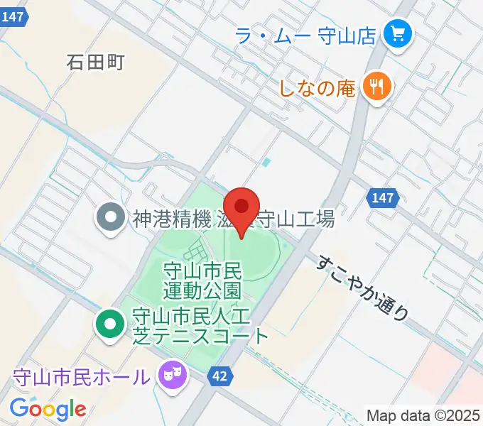 守山市民球場の地図