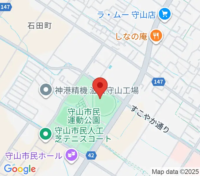 守山市民球場の地図
