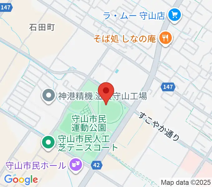 守山市民球場の地図