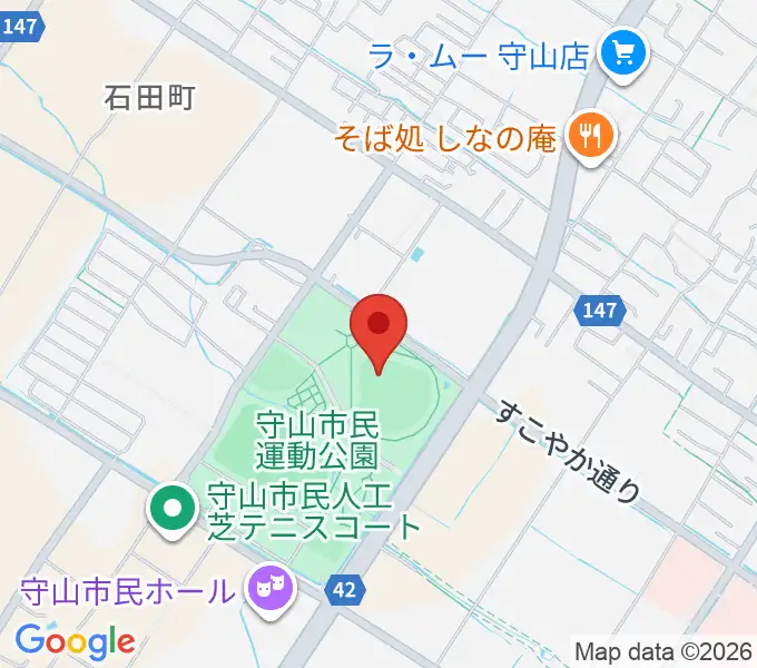 守山市民球場の地図