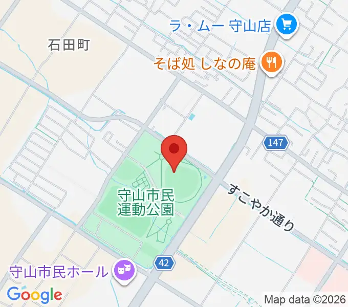 守山市民球場の地図