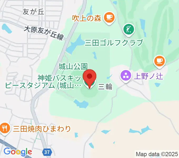 神姫バスキッピースタジアムの地図