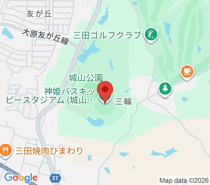 神姫バスキッピースタジアムの地図