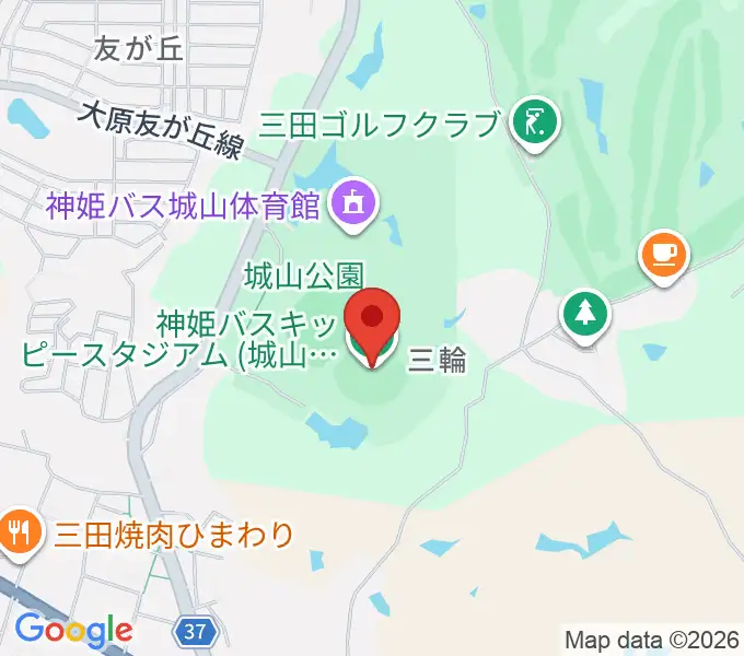 神姫バスキッピースタジアムの地図