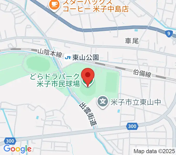 どらドラパーク米子市民球場の地図