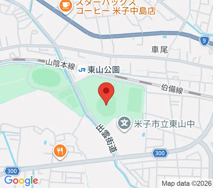 どらドラパーク米子市民球場の地図