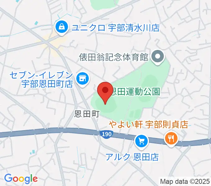 ユーピーアールスタジアムの地図