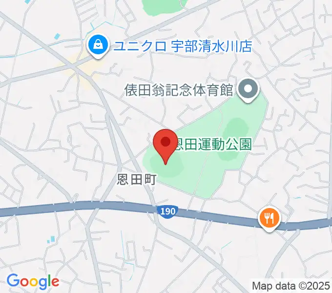 ユーピーアールスタジアムの地図
