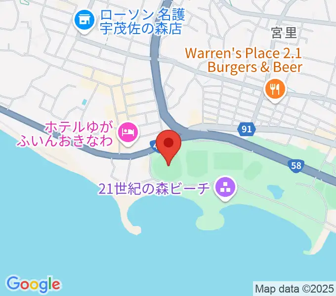 エナジックスタジアム名護の地図