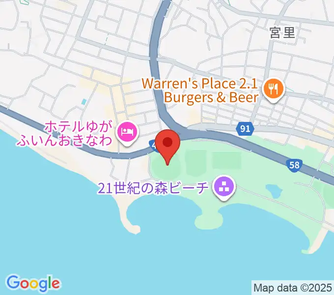 エナジックスタジアム名護の地図