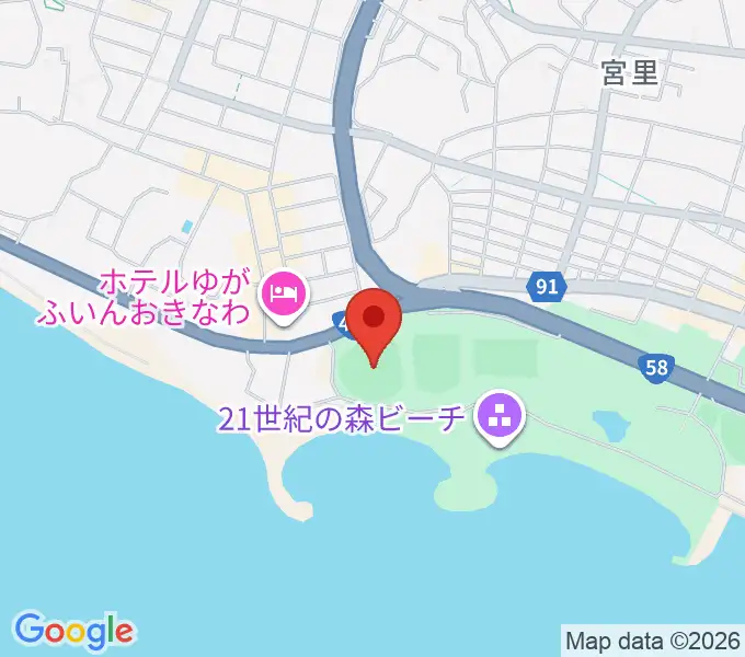 エナジックスタジアム名護の地図