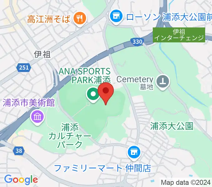 ANA BALL PARK浦添の地図