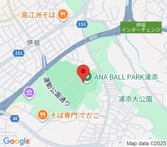 ANA BALL PARK浦添の地図