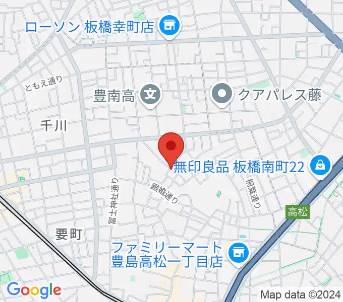 アルトフォニックスタジオの地図