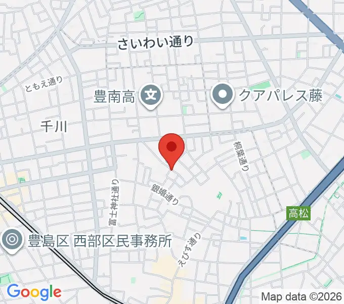アルトフォニックスタジオの地図