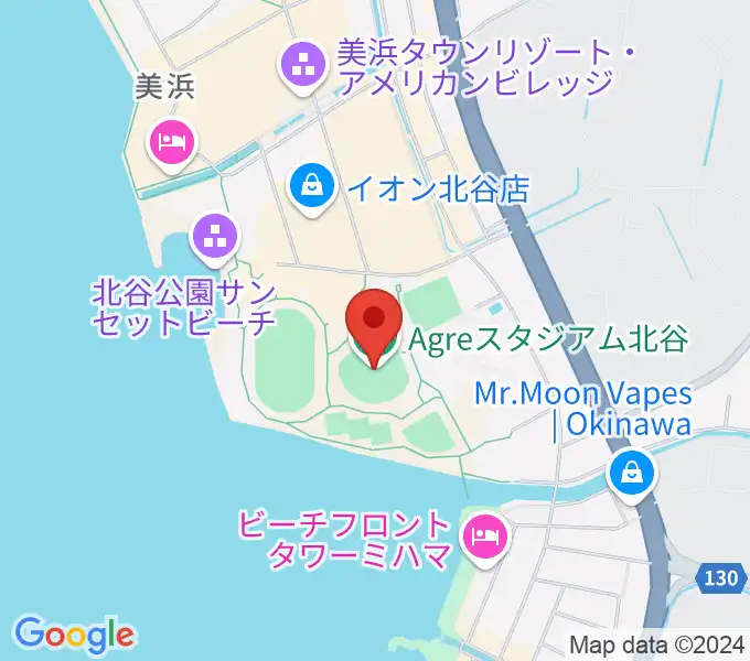 Agreスタジアム北谷の地図