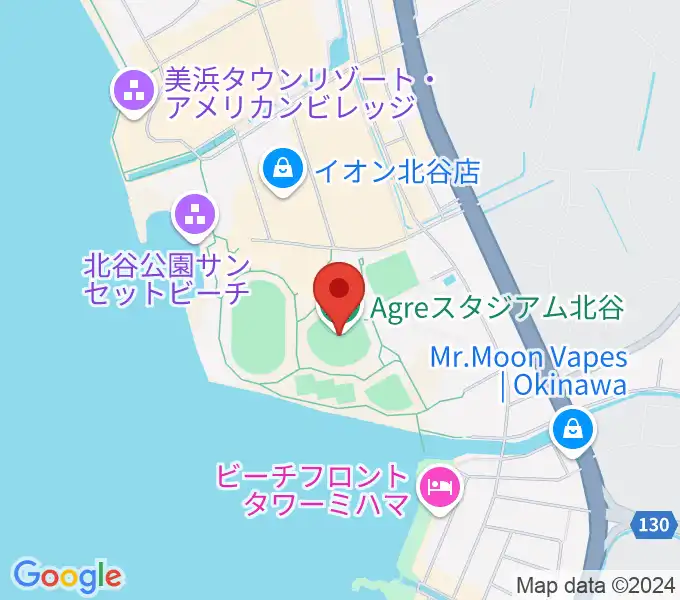 Agreスタジアム北谷の地図