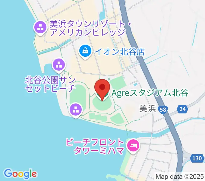 Agreスタジアム北谷の地図