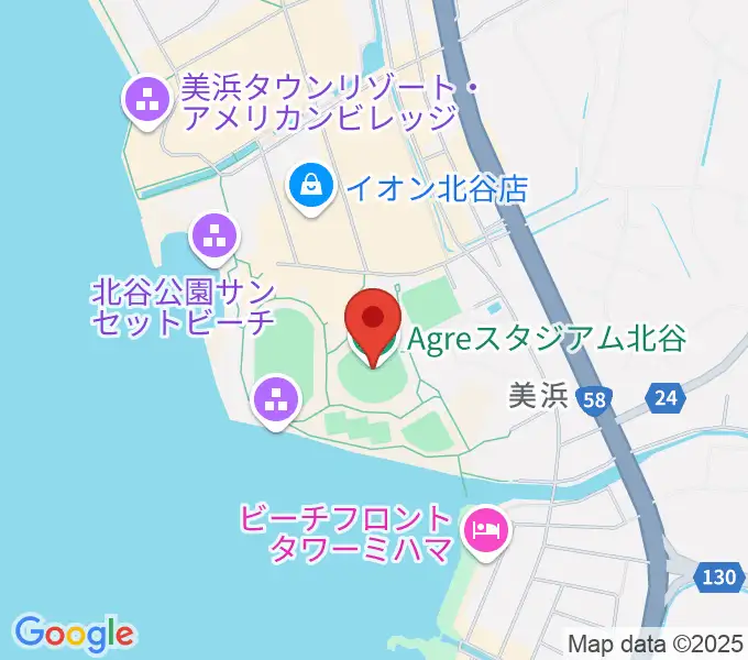 Agreスタジアム北谷の地図