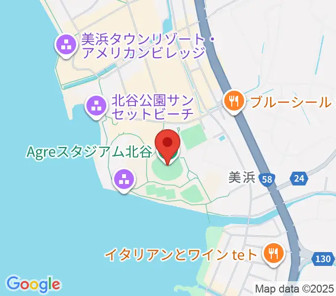 Agreスタジアム北谷の地図