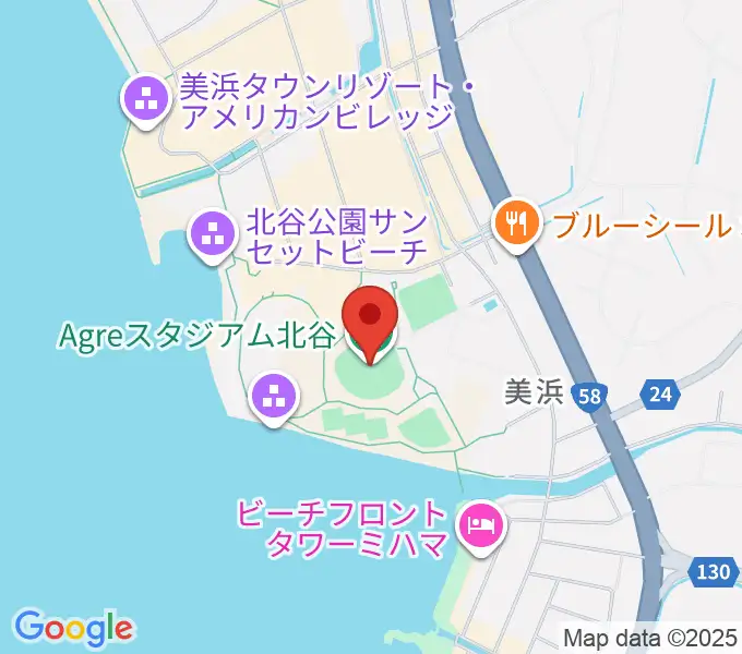 Agreスタジアム北谷の地図