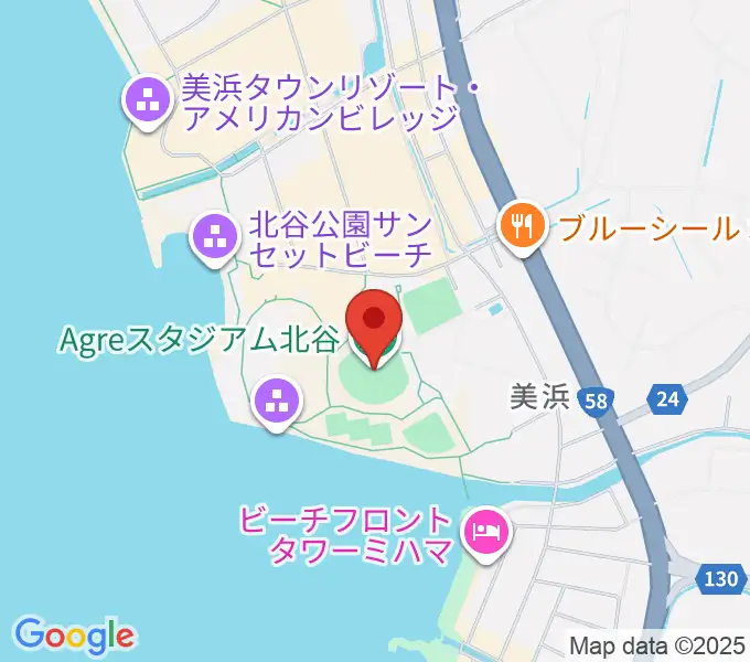 Agreスタジアム北谷の地図