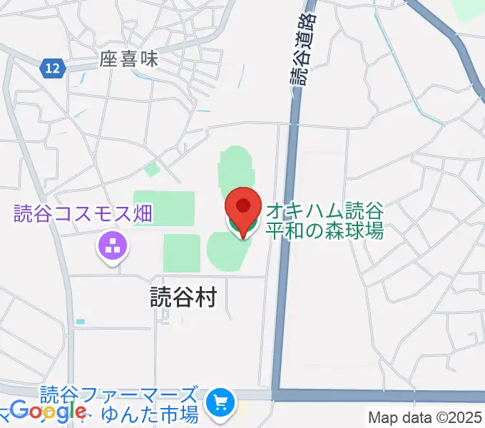 オキハム読谷平和の森球場の地図