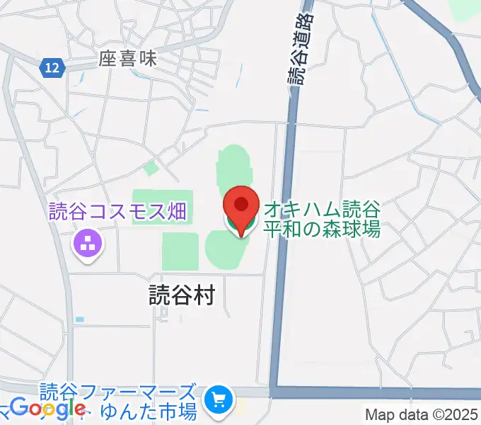 オキハム読谷平和の森球場の地図